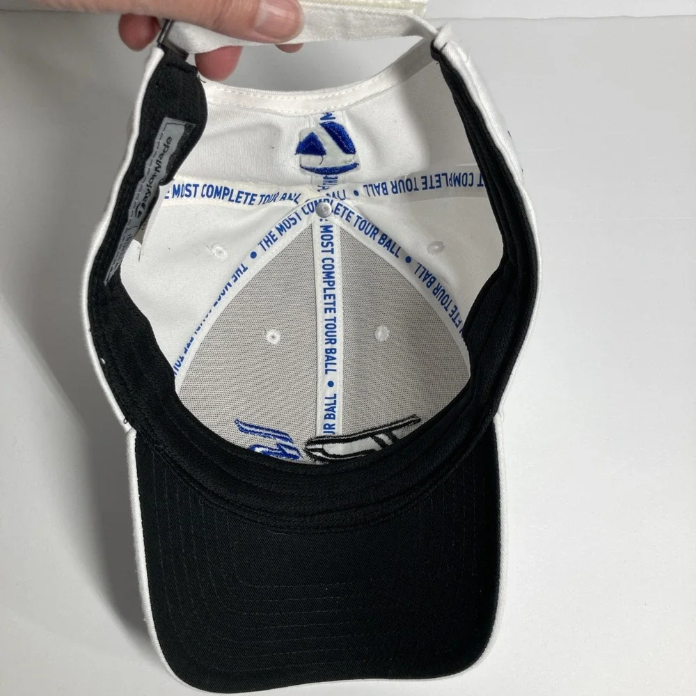 Taylor Made TP5 Tour Authentic Golf Hat Cap White Adjustable Stretch Embroidered